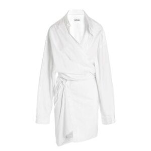 Balenciaga Twisted Shirt Dress in White